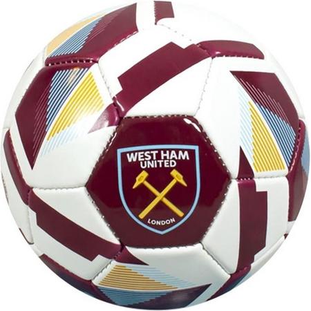 West Ham United FC Reflex Leder Minivoetbal (Claret Rood/Wit)