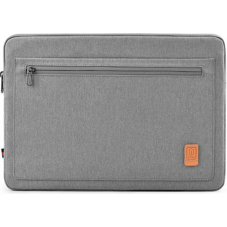 Asus ZenBook laptop sleeve - Waterafstotend Polyester hoes met extra opbergvak - 14 inch - Grijs