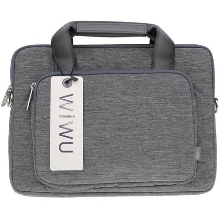 Canvas Business Handbag Shoulder voor Laptop tot 15 inch - Grijs