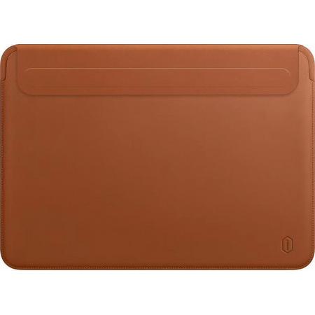 WIWU Skin Pro II - MacBook Sleeve - 16 inch - PU leer - Bruin