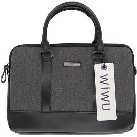 WiWu - 15.4 inch Laptoptas - London Brief Case Zwart