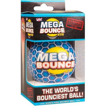 Wicked Stuiterbal Mega Bounce Xtr 7 Cm Rubber Blauw/wit