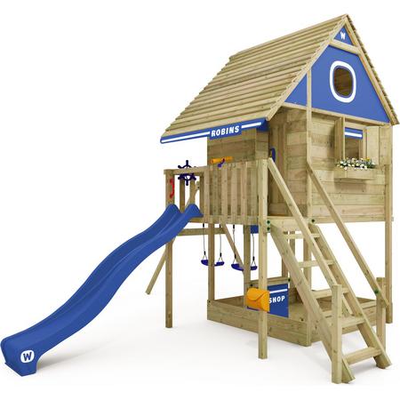 Wickey Smart RiverHouse - Huisje op palen met schommel en blauwe glijbaan