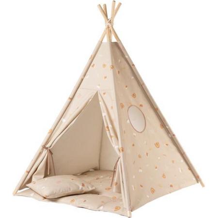 Tipi Tent / Speeltent Kinderkamer Amber Rainbows - Speeltent voor Kinderen - Kindertent - Indianentent - Wigwam 100x100x120cm
