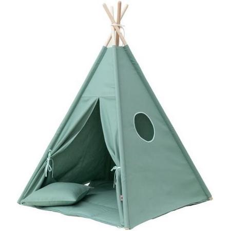 Tipi Tent / Speeltent Kinderkamer Olive Green - Speeltent voor Kinderen - Kindertent - Indianentent - Wigwam 100x100x120cm