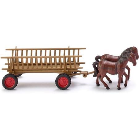 Wiking Miniatuur-paard En Wagen 1:87 Bruin