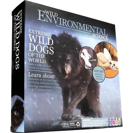 WILD! Science - Milieuwetenschap - Extreme wilde honden ter wereld - vanaf 6 jaar - Ontwerp en personaliseer sjablonen en dioramas - studeer de meest extreme dieren, kleurrijk