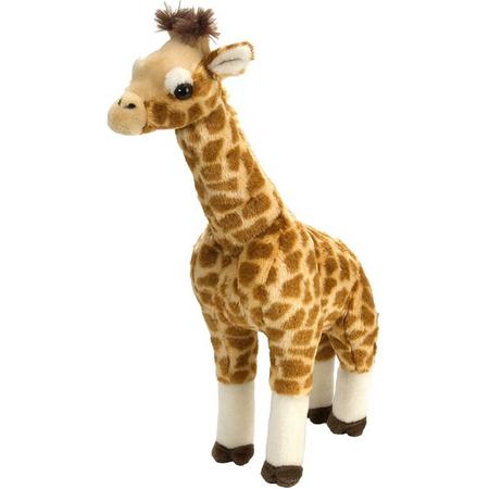 Pluche gevlekte giraffen knuffel staand 43 cm - Giraffen safari dieren knuffels - Speelgoed voor kinderen