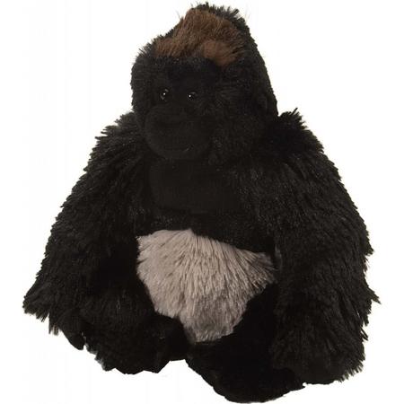 Pluche knuffel gorilla zwart 20 cm - knuffeldier
