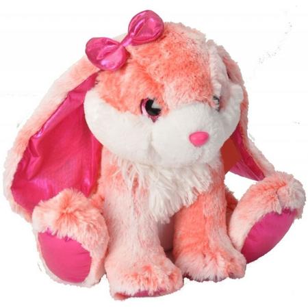 Pluche knuffel konijn roze 30 cm - knuffeldier