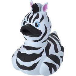   Badeend Zebra Junior 10 Cm Zwart/wit