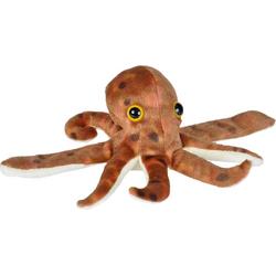   Knuffel Octopus Junior 20 Cm Pluche Bruin/wit