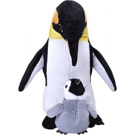 Wild Republic Knuffel Pinguïn 30 Cm Pluche Zwart/wit 2-delig
