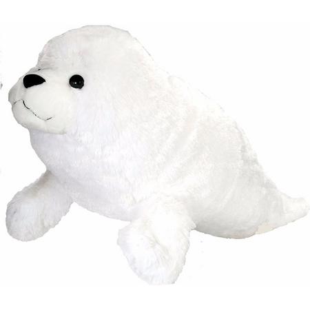Witte pluche zeehond 76 cm