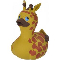 badeend giraffe junior 10 cm geel/bruin