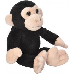 knuffel chimpansee junior 13 cm pluche zwart