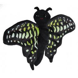 knuffel pagevlinder junior 20 cm zwart/groen