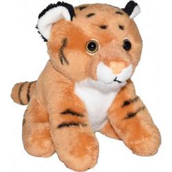 knuffel tijger junior 13 cm pluche lichtbruin