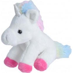 knuffel unicorn meisjes 13 cm pluche wit
