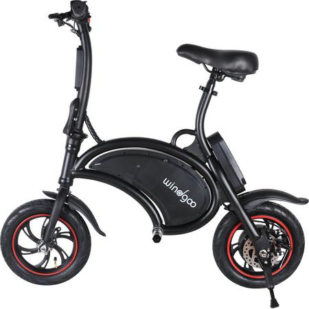 Windgoo Elektrische fiets, Elektrische step met zadel voor volwassenen Max. Snelheid 25 km/u, 20 km Bereik, met 12 Luchtbanden