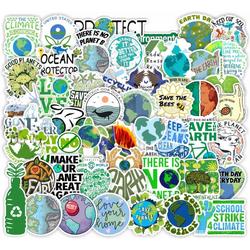 50 Save Earth Stickers - Klimaat Bewustwording, Planeet, Milieu, Groen - voor laptop, activisme, telefoon etc.