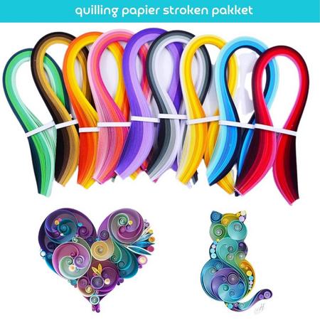 Winkrs - Quilling papier - Stroken Pakket - 900 Stroken - 45 Kleuren