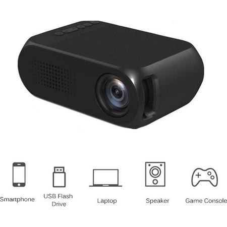 Mini Beamer YG320 - Projector - Home LED Mini Draagbare 1080P HD Zwart