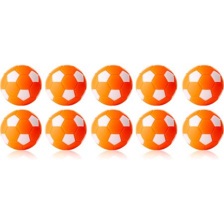 Robertson - Tafelvoetbal Ballen - 35 mm - Oranje / Wit - 10 stuks