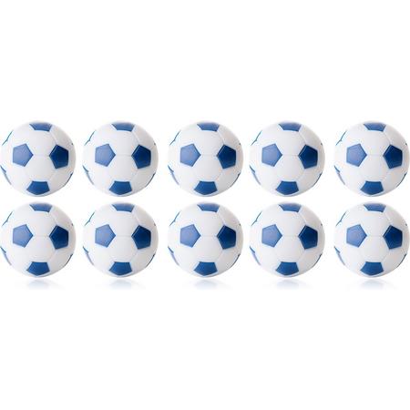 Robertson - Tafelvoetbal Ballen - 35 mm - Wit / Blauw - 10 stuks