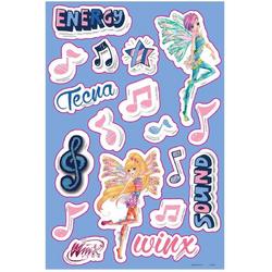   Stickers Energy Meisjes 10 X 22 Cm Papier 17-delig