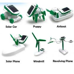 6 in 1 Solar Power Robot Kit - DIY - Educatief Speelgoed - Leerzaam Bouwpakket - Solar Bouwpakket - Robot Bouwpakket - Solar - 6 in 1 - Wit/Groen
