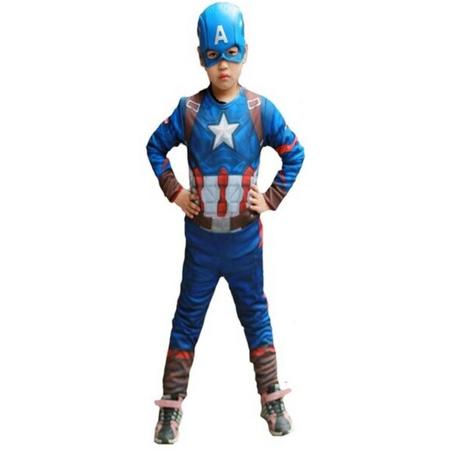 Avengers - Captain America - Kostuum voor Jongens - Verkleedkleding - Kinderkostuum - 4-5 jaar - 104-110 - Dress Up - Verkleden - Carnaval