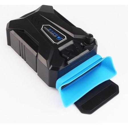Laptop Koeler - USB Voeding - Laptop Cooling - Laptop Koeler voor Luchtuitlaat - Makkelijk Mee te Nemen - Zwart, Blauw