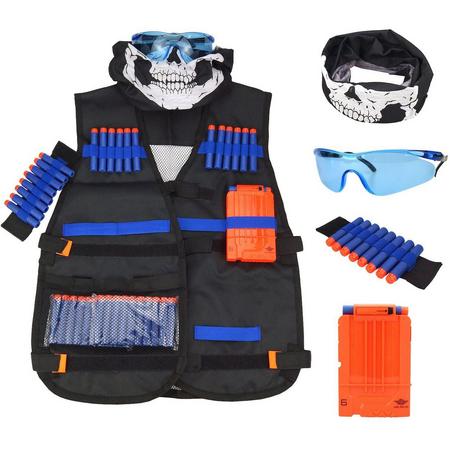 Luxe Tactical Vest voor Nerf n Strike - Nerf Accessoires - Vest / Ammo Houder - Speelgoed - Darts voor Nerf - Met Bril, Masker en Armband
