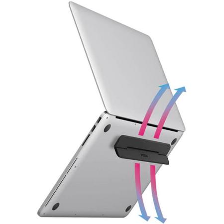 Mini Laptopstandaard - Mini Notebook Standaard - Verstelbare Laptopstandaard - Laptopstandaard - Laptopverkoeling - Dun - Zwart