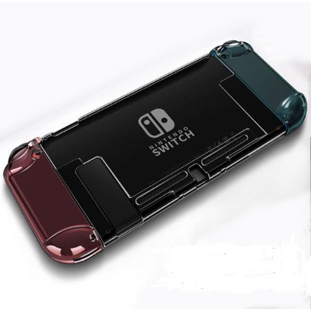 Nintendo Switch Case - Beschermhoes - Transparant - Stootbestendig - Hard Cover - Hoesje - Zwart