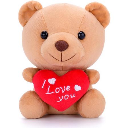 Teddybeer Met Hart - Pluche Love Bear - Beer - I Love You - Cadeau - Vriendin - Valentijnsdag
