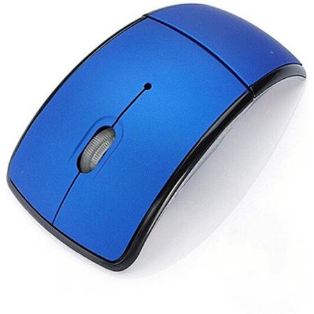 WiseGoods - Premium Draadloze Opvouwbare Optische Muis - USB Computermuis - 2.4G - Blauw