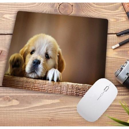WiseGoods - Premium Muismat Hond / Puppy - Kantoor - Bureau - Computer Muismat - Anti-Slip - 18 x 22 cm