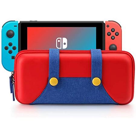 WiseGoods - Premium Nintendo Switch Case - Opbergtasje/Case/Hoesje voor Nintendo Switch - Ruimte Voor 10 Spelletjes en Accessoires - Rood