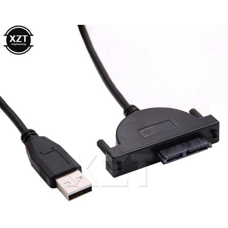 WiseGoods - Premium USB 2.0 naar Mini SATA Converter - USB 2.0 Naar Mini SATA 2 Kabel Converter - Adapter Voor Laptop - 40 CM Kabel