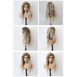 WiseGoods Luxe Krullen Pruik Dames - Pruiken - Haarstuk Met Net - Haarstukje - Hairextensions - Krul Haar - Haren Vrouwen - Blond