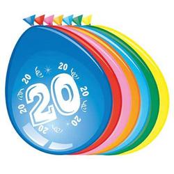 Ballonnen 20 jaar - 30cm - 8st