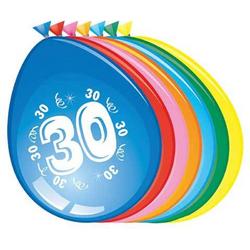 Ballonnen 30 jaar - 30cm - 8st