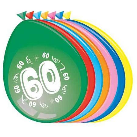 Ballonnen 60 jaar - 30cm - 8st