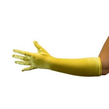Handschoenen luxe geel 40 cm