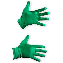 Handschoenen satijn luxe groen (20cm)