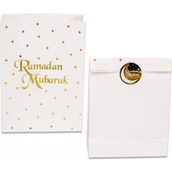Uitdeelzakjes ‘Ramadan Mubarak’ papier (6st)