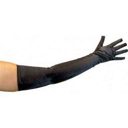 Witbaard - Handschoenen - Satijn - Zwart - 60cm