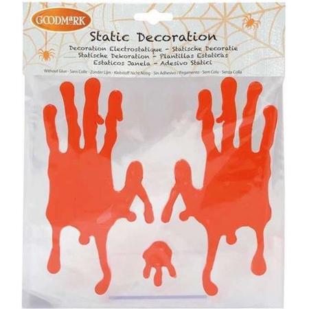 Witbaard Halloweendecoratie Bloed Handen 20 X 20 Cm Oranje